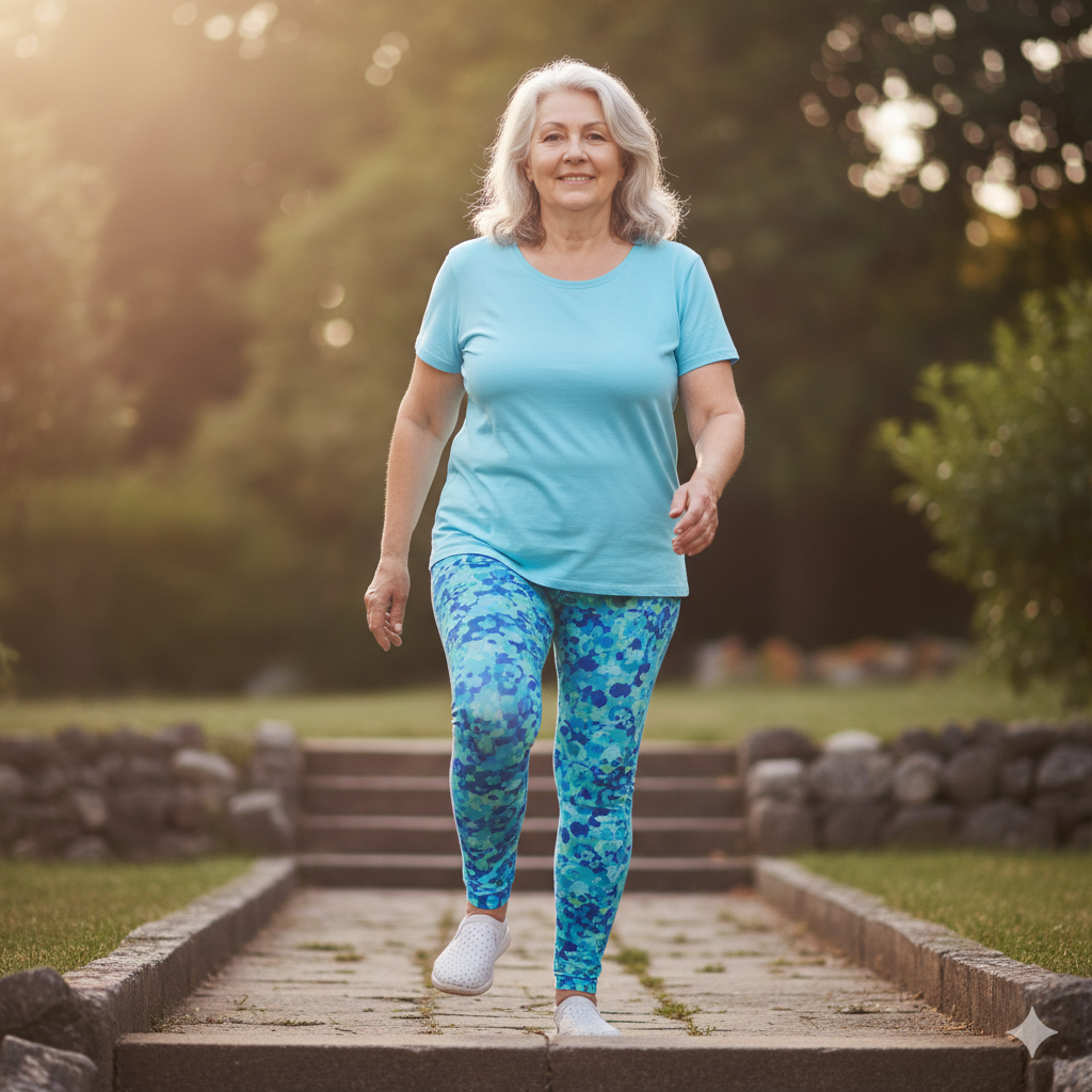 Pessoa praticando movimento suave